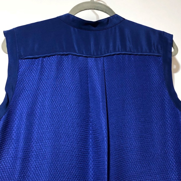 Rebecca Taylor Sleeveless Button Down Silk Blouse - Picture 4 of 8